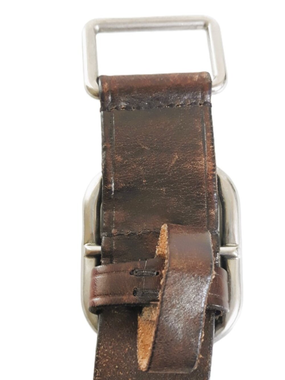Prada Men's Brown Leather Belt 40 Distressed - Picture 7 of 11